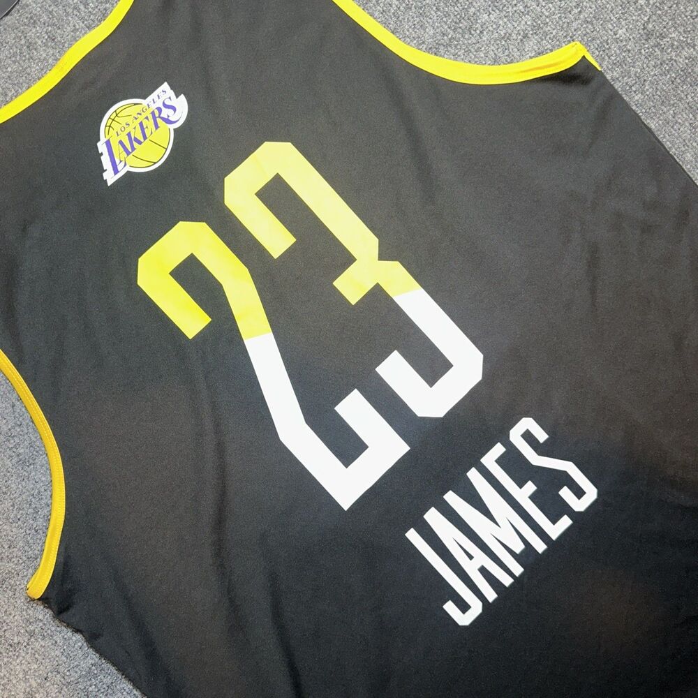 Nike NBA LeBron James Lakers Jersey - Black, SizeXXL 2XL Los Angeles Basketball